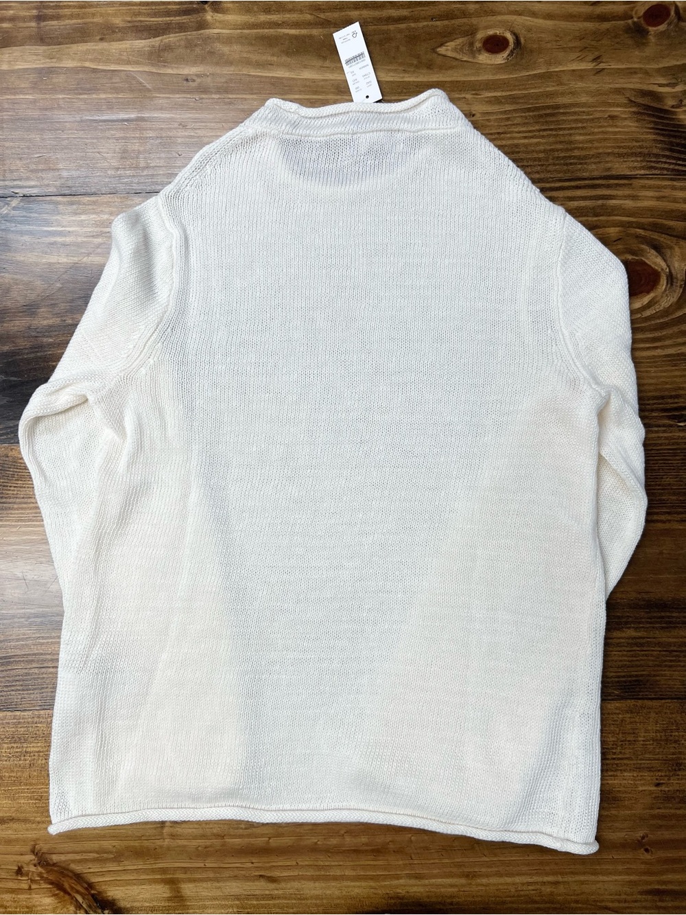 J. Crew Summer Rollneck™ sweater in linen blend in Ivory White Size XS NWT - Picture 11 of 11